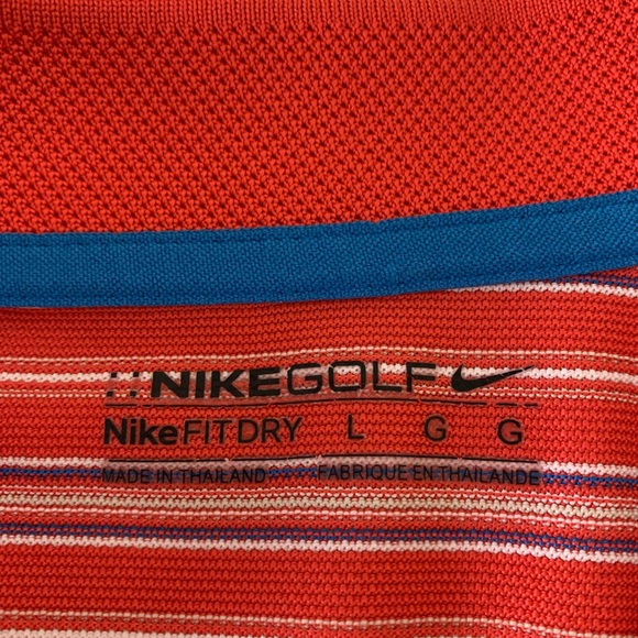 Nike Striped Dry Fit Golf Polo Large - Picture 4 of 6